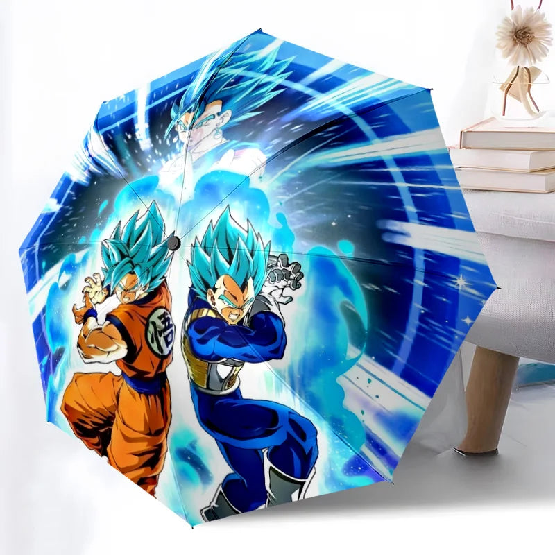 Parapluie Dragon Ball - Goku et Vegeta Super Saiyan Blue