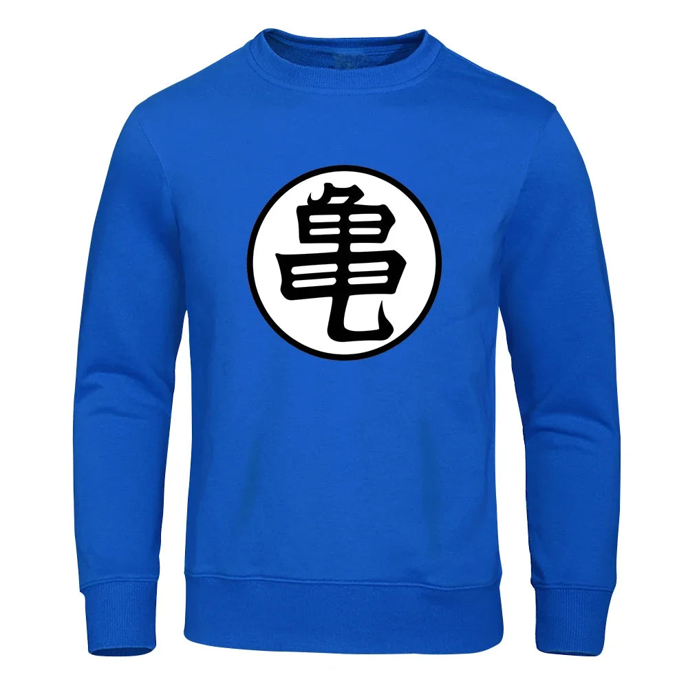 Sweat Dragon Ball - Emblème Kame Col Rond - Bleu Roi