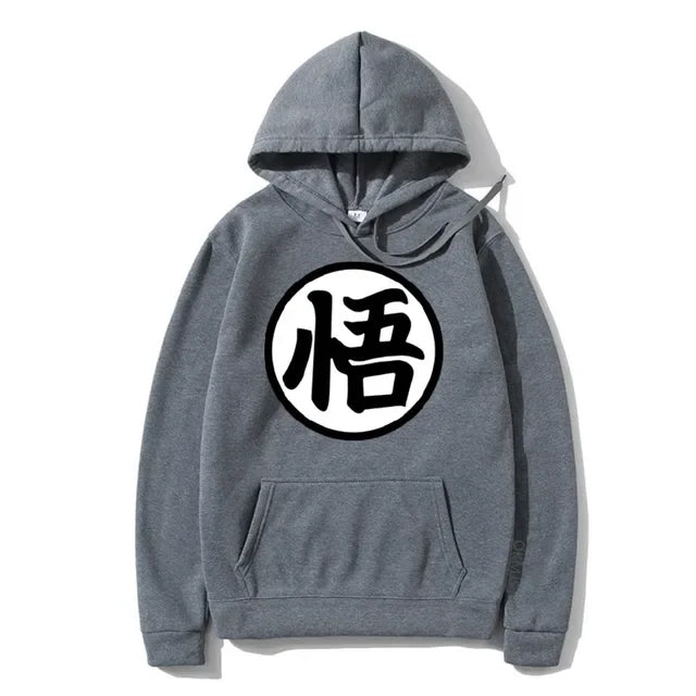 Sweat à Capuche Dragon Ball - Grand Emblème de Goku - Gris Foncé