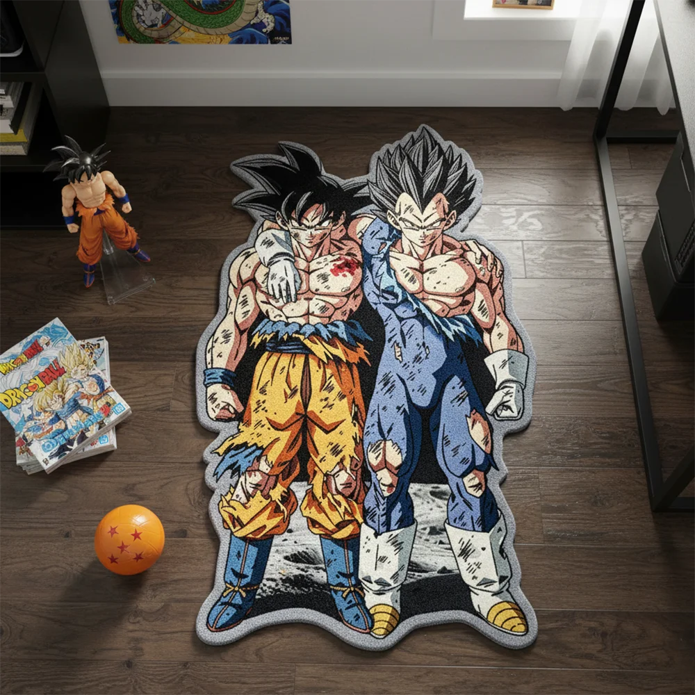 Tapis Dragon Ball - Goku et Vegeta Découpé