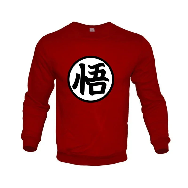 Sweat Dragon Ball - Emblème Go de Goku Col Rond - Bordeaux