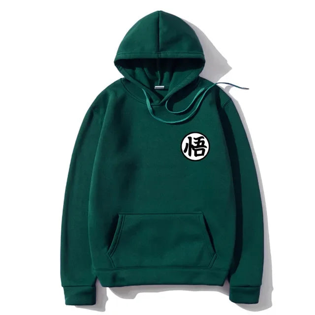Sweat à Capuche Dragon Ball - Petit Emblème de Goku - Vert