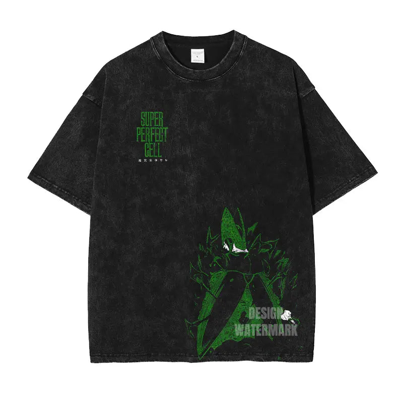 T-Shirt Dragon Ball - Cell Motif Vert